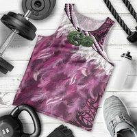 Pink Traditional Cloak Aotearoa Men Tank Top Maori Paua Shell Korowai Pattern