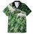 Green Traditional Cloak Aotearoa Family Matching Off The Shoulder Long Sleeve Dress and Hawaiian Shirt Maori Paua Shell Korowai Pattern