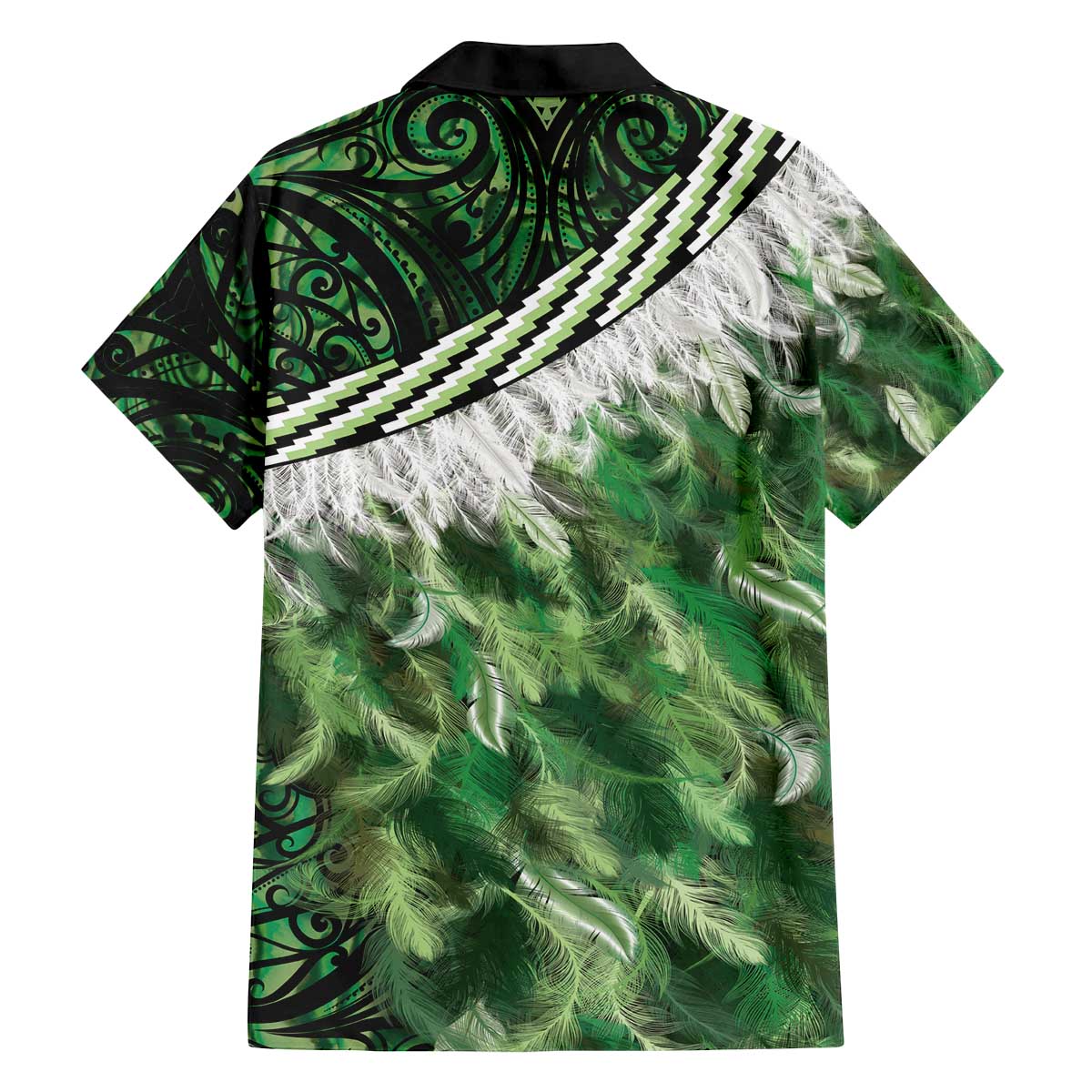 Green Traditional Cloak Aotearoa Family Matching Off The Shoulder Long Sleeve Dress and Hawaiian Shirt Maori Paua Shell Korowai Pattern
