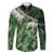 Green Traditional Cloak Aotearoa Family Matching Off The Shoulder Long Sleeve Dress and Hawaiian Shirt Maori Paua Shell Korowai Pattern