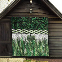 Green Traditional Cloak Aotearoa Quilt Maori Paua Shell Korowai Pattern LT14 - Polynesian Pride