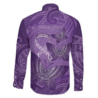 Personalised Polynesia Lupus Awareness Month Family Matching Mermaid Dress and Hawaiian Shirt Warrior Purple Ribbon Polynesian Butterflies LT14 - Polynesian Pride
