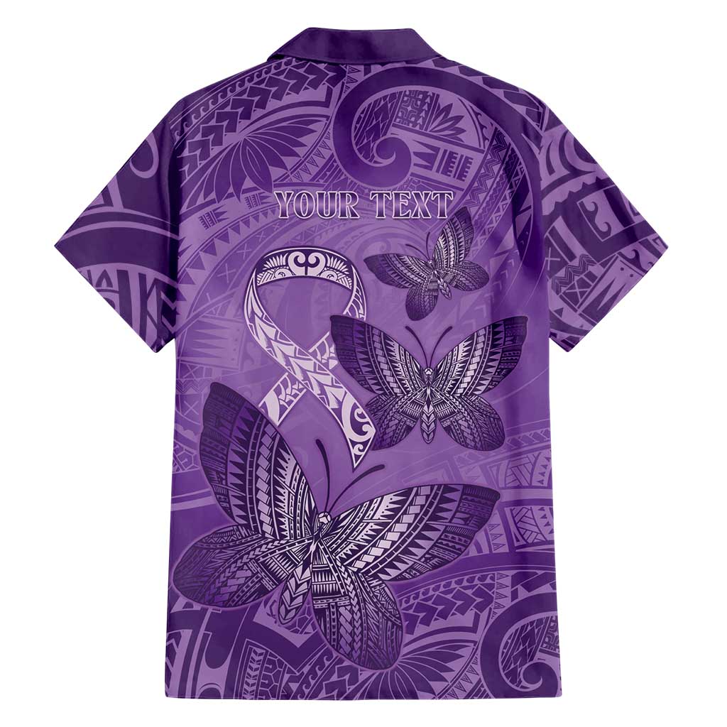 Personalised Polynesia Lupus Awareness Month Family Matching Summer Maxi Dress and Hawaiian Shirt Warrior Purple Ribbon Polynesian Butterflies LT14 - Polynesian Pride