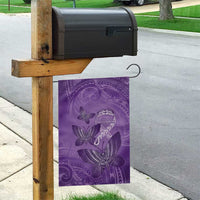 Polynesia Lupus Awareness Month Garden Flag Warrior Purple Ribbon Polynesian Butterflies LT14 - Polynesian Pride