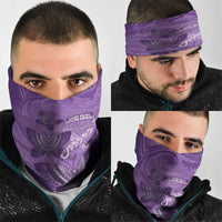Polynesia Lupus Awareness Month Neck Gaiter Warrior Purple Ribbon Polynesian Butterflies LT14 - Polynesian Pride