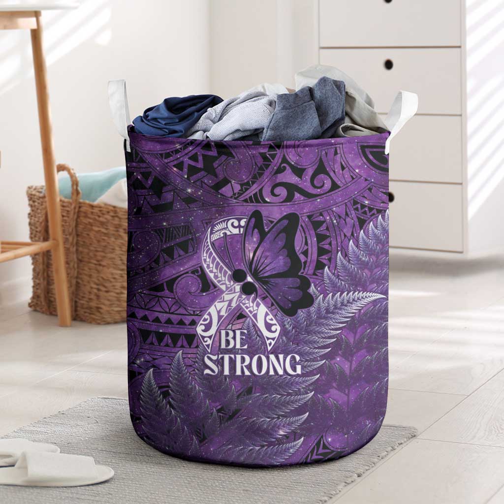 Lupus Awareness Month New Zealand Laundry Basket Be Strong Warrior Maori Silver Fern