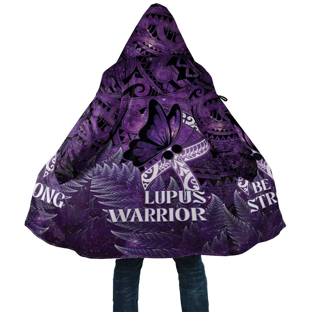 Lupus Awareness Month New Zealand Cloak Be Strong Warrior Maori Silver Fern LT14 Unisex Purple - Polynesian Pride