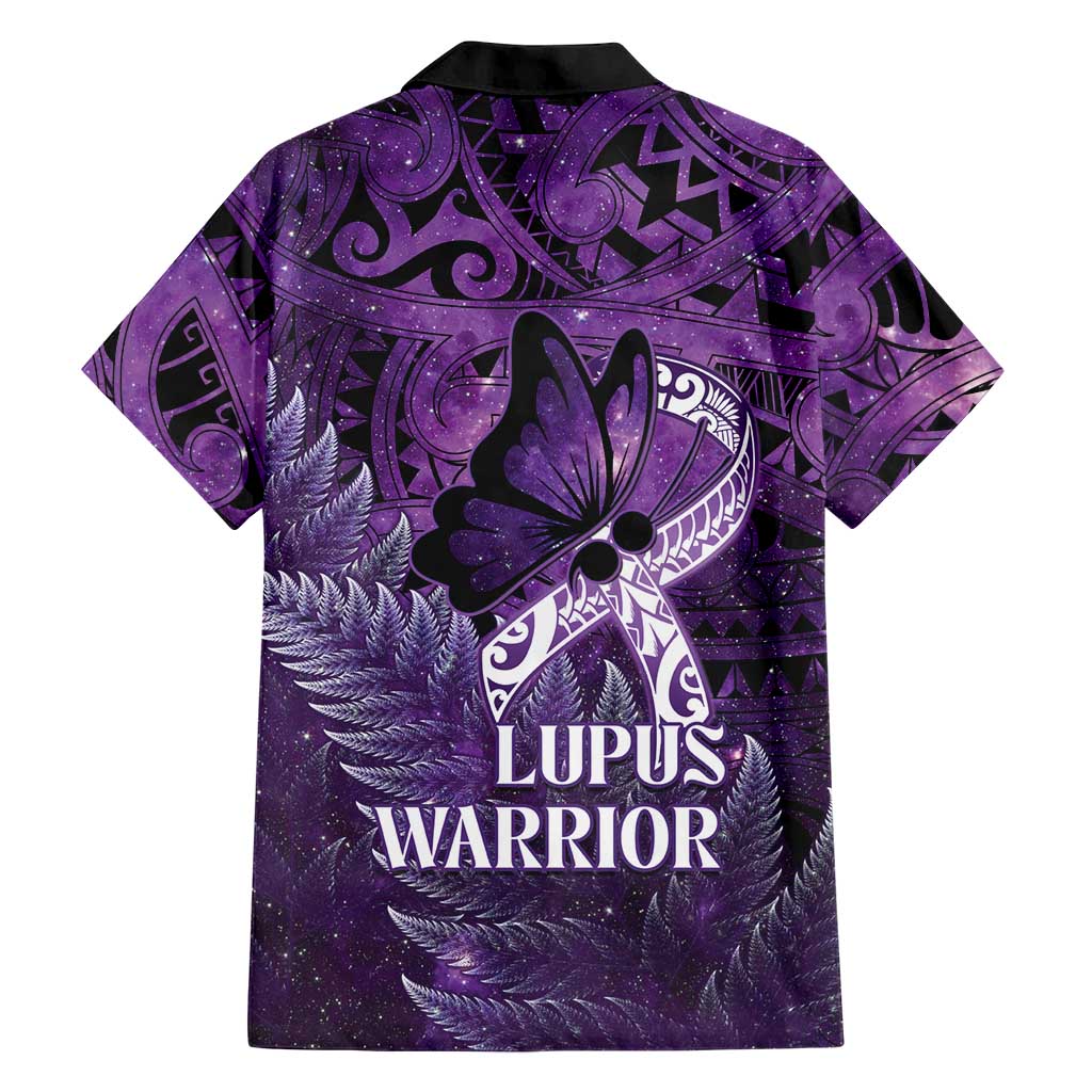 Lupus Awareness Month New Zealand Family Matching Summer Maxi Dress and Hawaiian Shirt Be Strong Warrior Maori Silver Fern LT14 - Polynesian Pride
