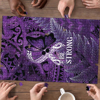 Lupus Awareness Month New Zealand Puzzle Be Strong Warrior Maori Silver Fern LT14 - Polynesian Pride