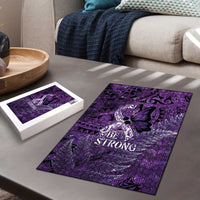 Lupus Awareness Month New Zealand Puzzle Be Strong Warrior Maori Silver Fern LT14 - Polynesian Pride