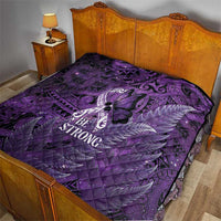 Lupus Awareness Month New Zealand Quilt Be Strong Warrior Maori Silver Fern LT14 - Polynesian Pride