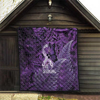 Lupus Awareness Month New Zealand Quilt Be Strong Warrior Maori Silver Fern LT14 - Polynesian Pride