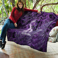 Lupus Awareness Month New Zealand Quilt Be Strong Warrior Maori Silver Fern LT14 - Polynesian Pride