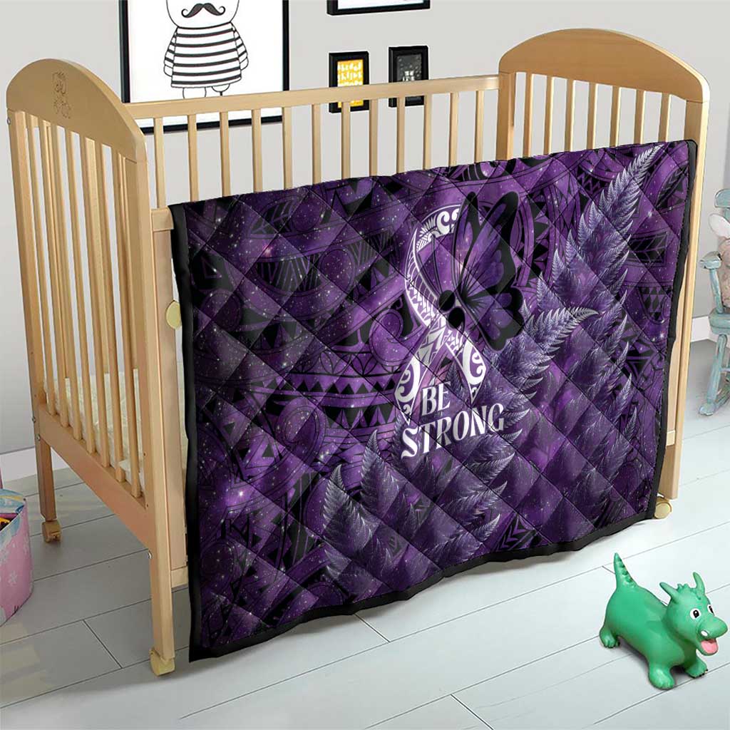 Lupus Awareness Month New Zealand Quilt Be Strong Warrior Maori Silver Fern LT14 - Polynesian Pride