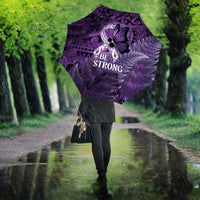 Lupus Awareness Month New Zealand Umbrella Be Strong Warrior Maori Silver Fern LT14 - Polynesian Pride