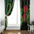 New Zealand Gecko Window Curtain Aotearoa Maori With Pohutukawa Flowers