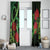 New Zealand Gecko Window Curtain Aotearoa Maori With Pohutukawa Flowers