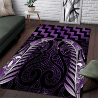 Purple Matariki New Zealand Area Rug Maori Poutama Galaxy Vibes LT14 Purple - Polynesian Pride