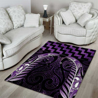 Purple Matariki New Zealand Area Rug Maori Poutama Galaxy Vibes LT14 - Polynesian Pride