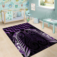 Purple Matariki New Zealand Area Rug Maori Poutama Galaxy Vibes LT14 - Polynesian Pride