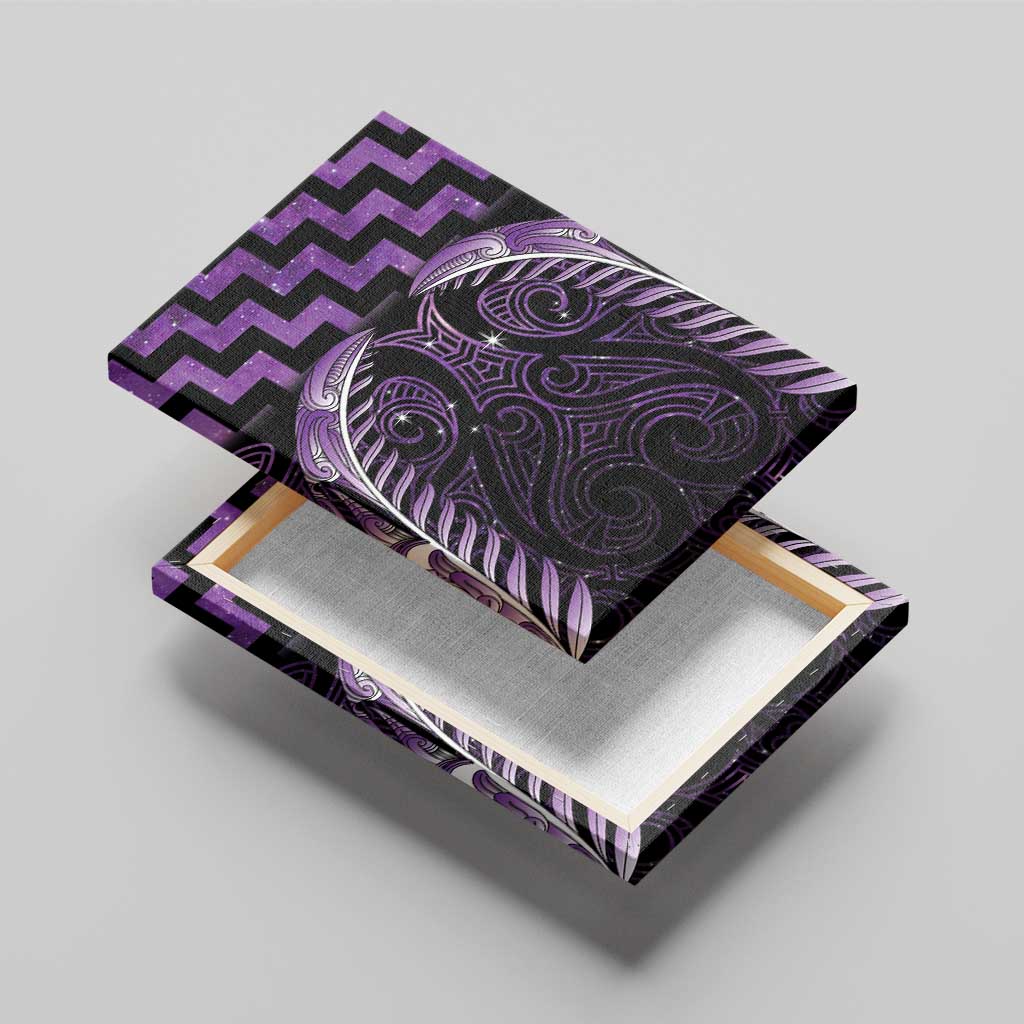 Purple Matariki New Zealand Canvas Wall Art Maori Poutama Galaxy Vibes LT14 - Polynesian Pride