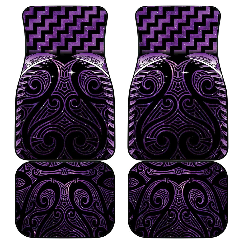 Purple Matariki New Zealand Car Mats Maori Poutama Galaxy Vibes LT14 - Polynesian Pride