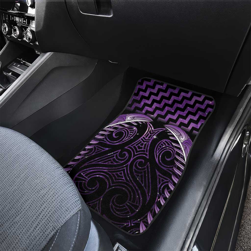 Purple Matariki New Zealand Car Mats Maori Poutama Galaxy Vibes LT14 - Polynesian Pride