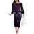 Purple Matariki New Zealand Family Matching Off The Shoulder Long Sleeve Dress and Hawaiian Shirt Maori Poutama Galaxy Vibes