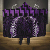 Purple Matariki New Zealand Hooded Blanket Maori Poutama Galaxy Vibes LT14 - Polynesian Pride
