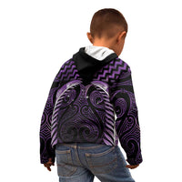 Purple Matariki New Zealand Kid Hoodie Maori Poutama Galaxy Vibes