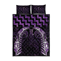 Purple Matariki New Zealand Quilt Bed Set Maori Poutama Galaxy Vibes LT14 - Polynesian Pride
