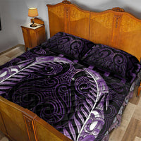 Purple Matariki New Zealand Quilt Bed Set Maori Poutama Galaxy Vibes LT14 - Polynesian Pride