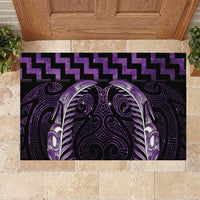Purple Matariki New Zealand Rubber Doormat Maori Poutama Galaxy Vibes LT14 Purple - Polynesian Pride