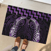 Purple Matariki New Zealand Rubber Doormat Maori Poutama Galaxy Vibes LT14 - Polynesian Pride