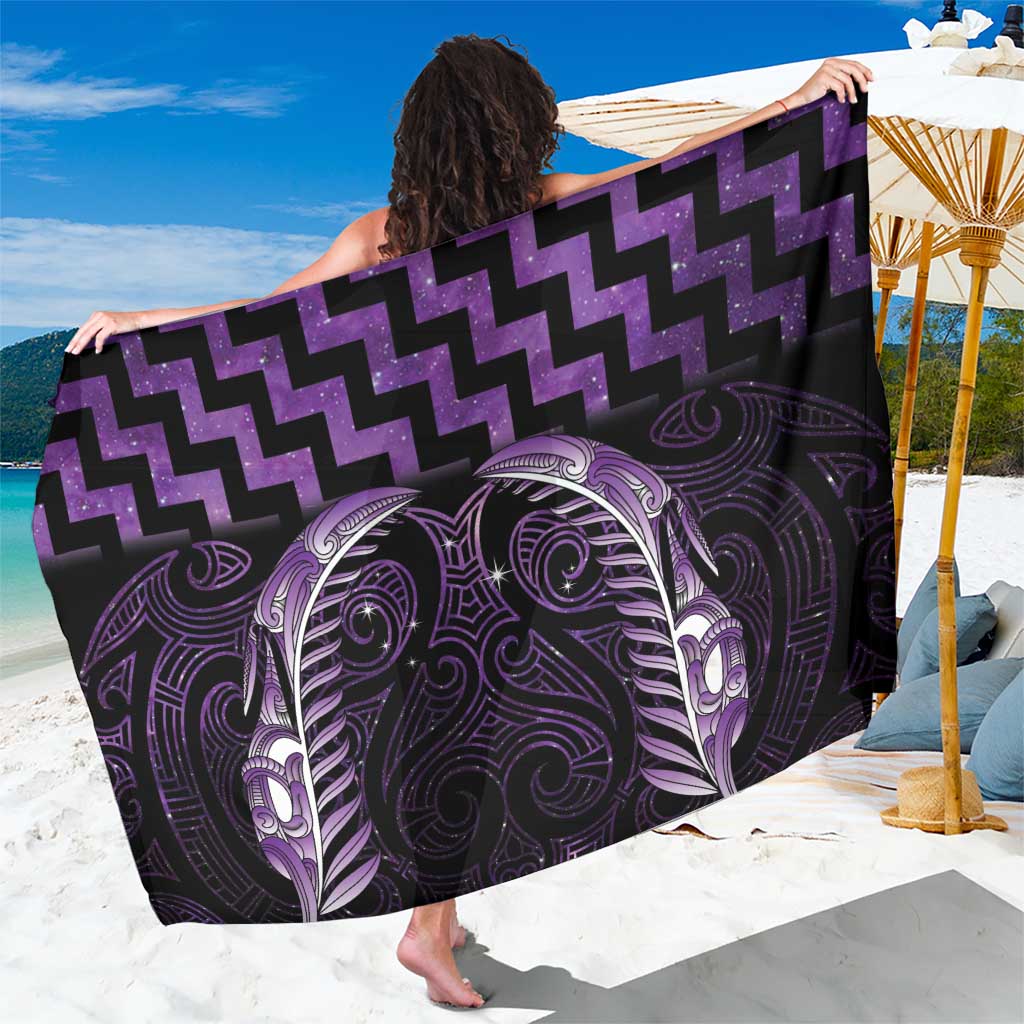 Purple Matariki New Zealand Sarong Maori Poutama Galaxy Vibes LT14 One Size 44 x 66 inches Purple - Polynesian Pride