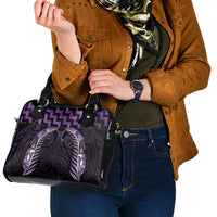 Purple Matariki New Zealand Shoulder Handbag Maori Poutama Galaxy Vibes LT14 - Polynesian Pride