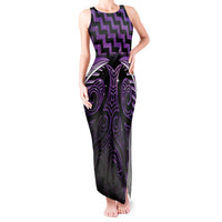 Purple Matariki New Zealand Tank Maxi Dress Maori Poutama Galaxy Vibes