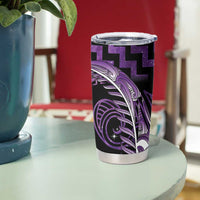 Purple Matariki New Zealand Tumbler Cup Maori Poutama Galaxy Vibes LT14 - Polynesian Pride