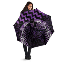 Purple Matariki New Zealand Umbrella Maori Poutama Galaxy Vibes - Polynesian Pride