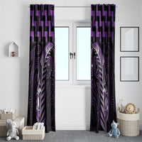 Purple Matariki New Zealand Window Curtain Maori Poutama Galaxy Vibes LT14 - Polynesian Pride