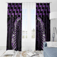 Purple Matariki New Zealand Window Curtain Maori Poutama Galaxy Vibes LT14 - Polynesian Pride