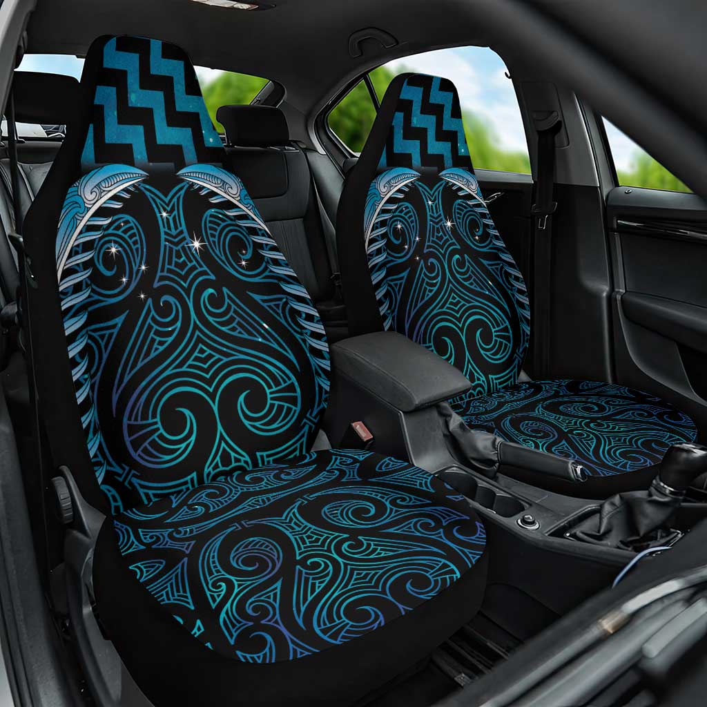 Blue Matariki New Zealand Car Seat Cover Maori Poutama Galaxy Vibes