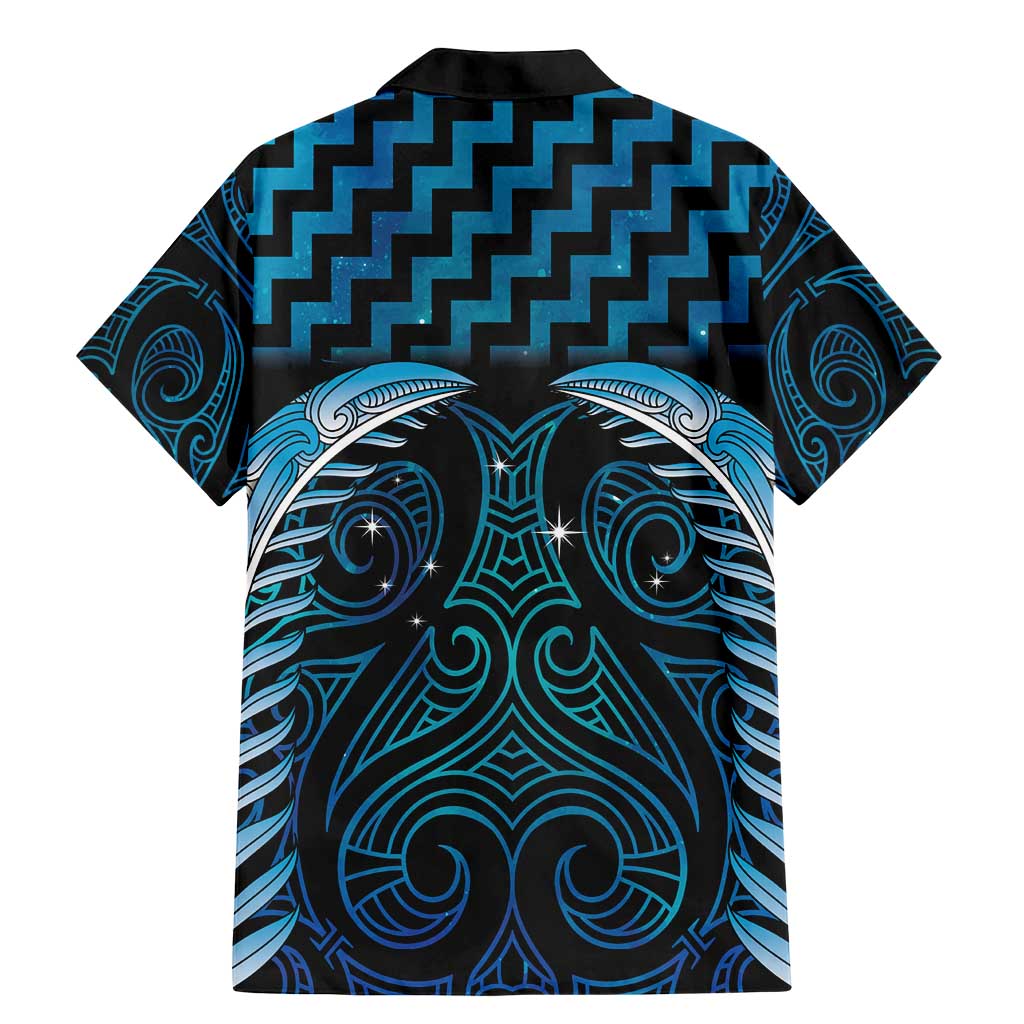 Blue Matariki New Zealand Family Matching Mermaid Dress and Hawaiian Shirt Maori Poutama Galaxy Vibes