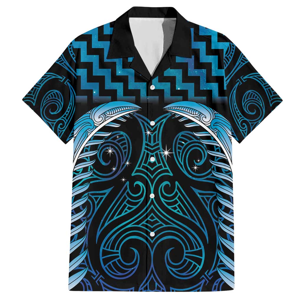 Blue Matariki New Zealand Hawaiian Shirt Maori Poutama Galaxy Vibes LT14 Blue - Polynesian Pride
