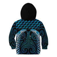 Blue Matariki New Zealand Kid Hoodie Maori Poutama Galaxy Vibes