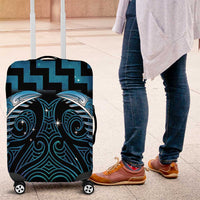 Blue Matariki New Zealand Luggage Cover Maori Poutama Galaxy Vibes LT14 Blue - Polynesian Pride