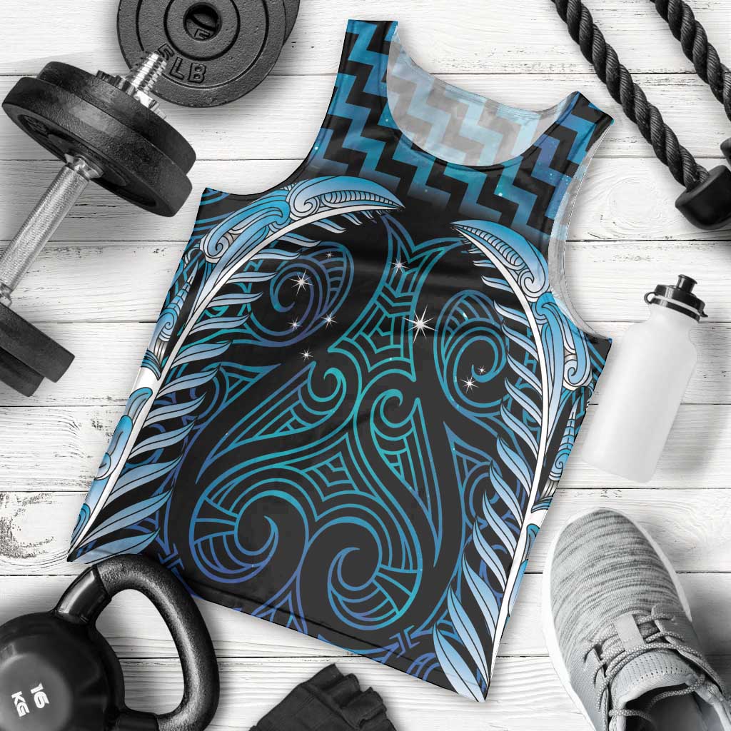 Blue Matariki New Zealand Men Tank Top Maori Poutama Galaxy Vibes