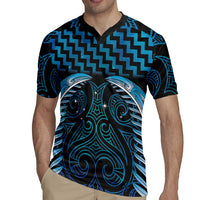 Blue Matariki New Zealand Rugby Jersey Maori Poutama Galaxy Vibes