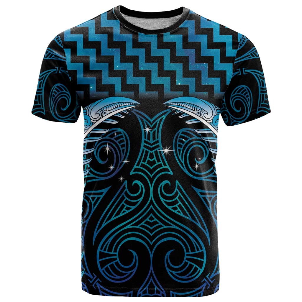 Blue Matariki New Zealand T Shirt Maori Poutama Galaxy Vibes LT14 Blue - Polynesian Pride