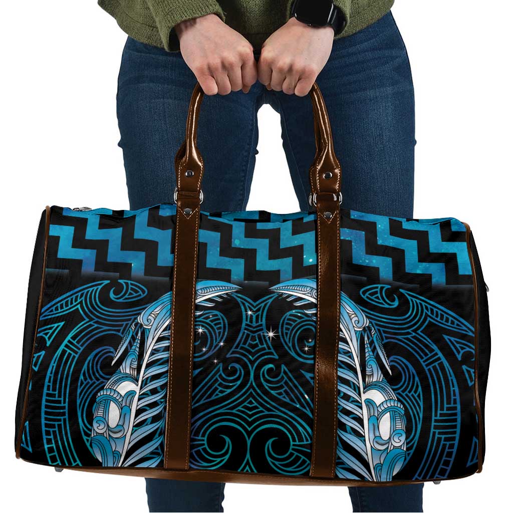 Blue Matariki New Zealand Travel Bag Maori Poutama Galaxy Vibes - Polynesian Pride